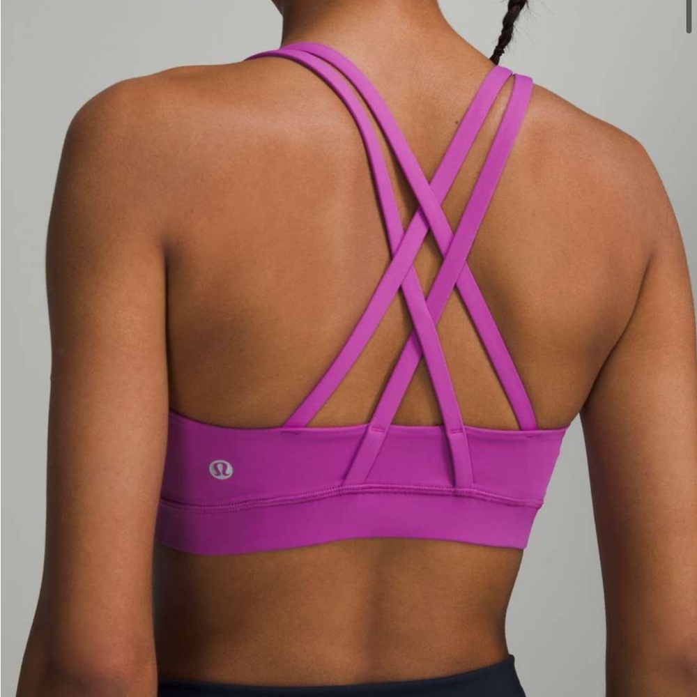 Lululemon Energy Bra Vivid Plum - Picture 3 of 7